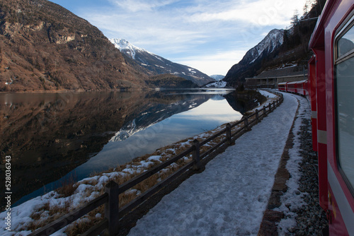 Red Express in the Winter Season, Swiss Alps Grindelwald, Switzerland