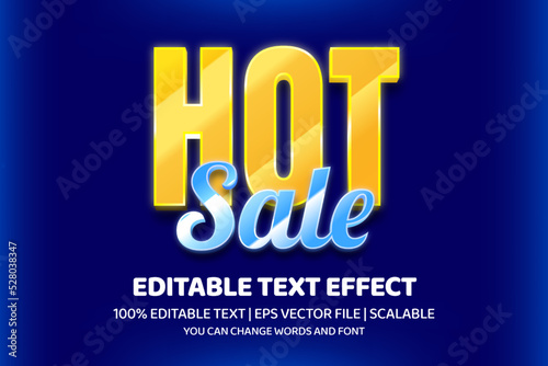 Hot sale glass style editable text effect