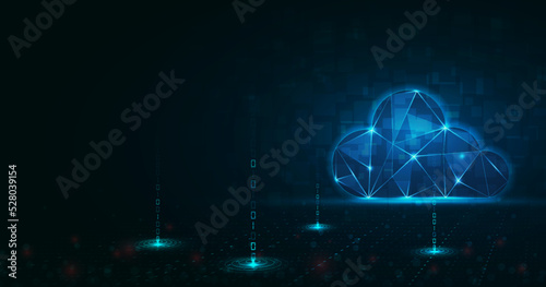 3D cloud background for cloud computing in vector format. transferring a lot of information to the cloud.