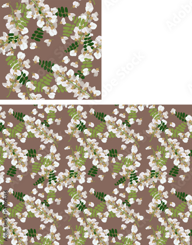 [Vector] Acacia-themed Repeated Pattern