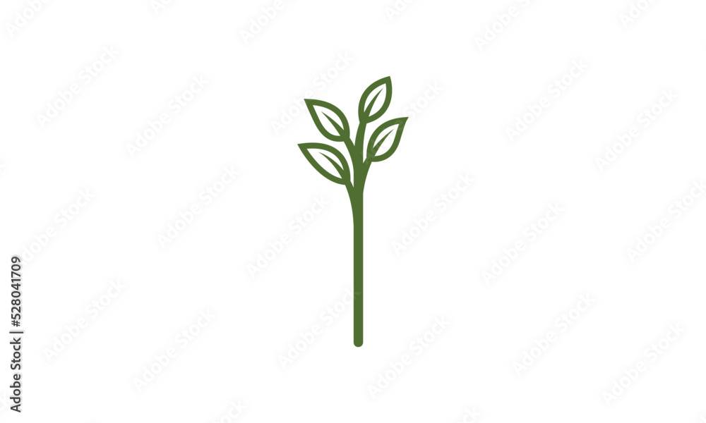 Nature creative symbol organic concept. Bio herbal health care abstract business eco logo.