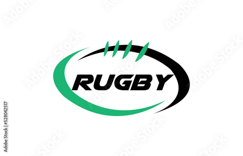 American Football badge logo vector - Rugby logo with white background