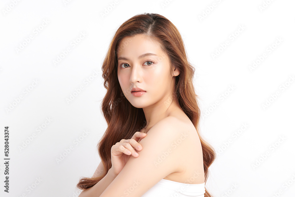 Beautiful young asian woman with clean fresh skin on white background, Face care, Facial treatment, Cosmetology, beauty and spa, Asian women portrait. Beautiful young asian woman with clean fresh skin on white background, Face care, Facial treatment, Cosmetology, beauty and spa, Asian women portrait.