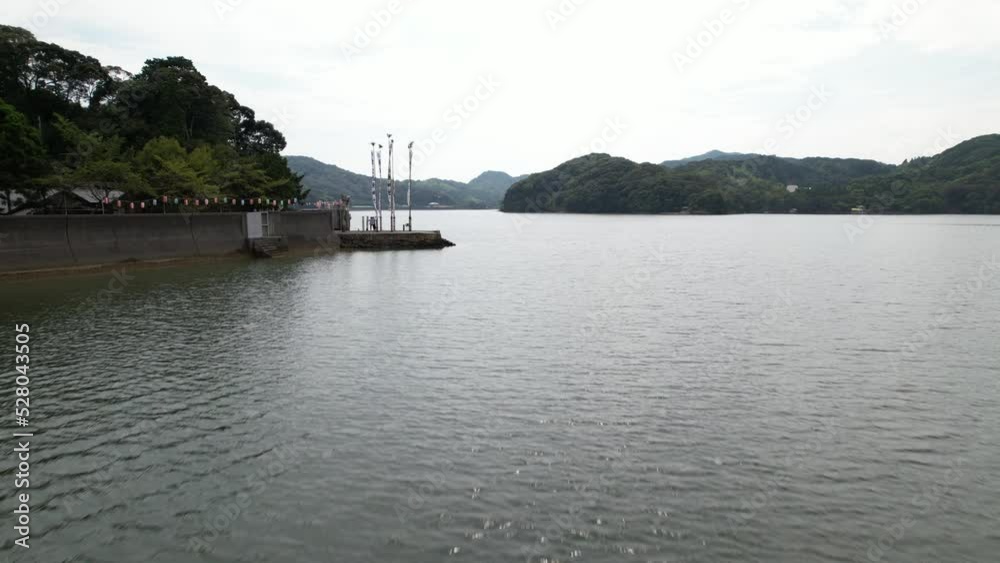 海の神社 ドローン空撮 海の神社 ドローン空撮