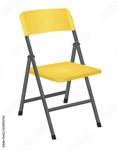 Yellow  outdoor chair. vector illustration