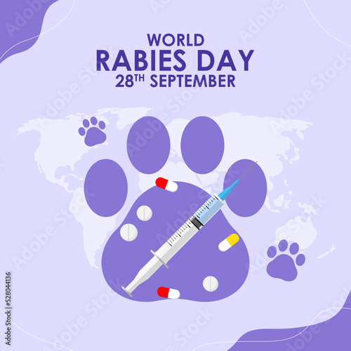Vector illustration for World Rabies Day