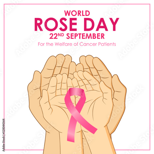 Vector illustration of World Rose Day for the welfare of cancer patients