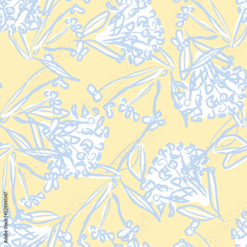 Floral Brush strokes Seamless Pattern Design