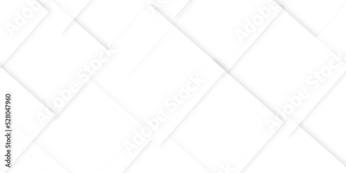 Abstract background with rectangle shape white color and vector with geometric design in illustration .soft shadow on neutral light grey textured background.3d architecture pattern design . 