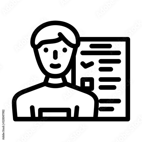 hql highly qualified lead line icon vector. hql highly qualified lead sign. isolated contour symbol black illustration