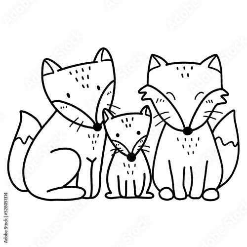 Family of fox