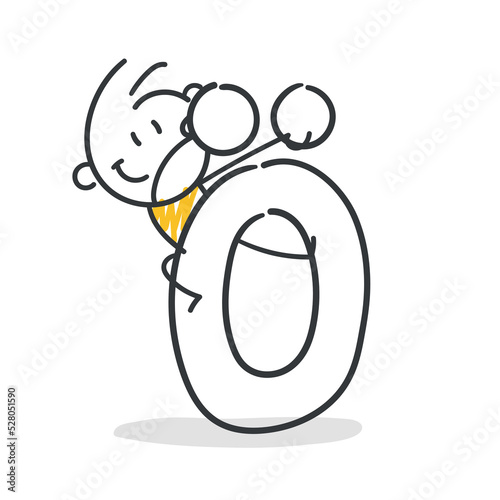 Strichfiguren / Strichmännchen: Buchstabe Ö. (Nr. 779)