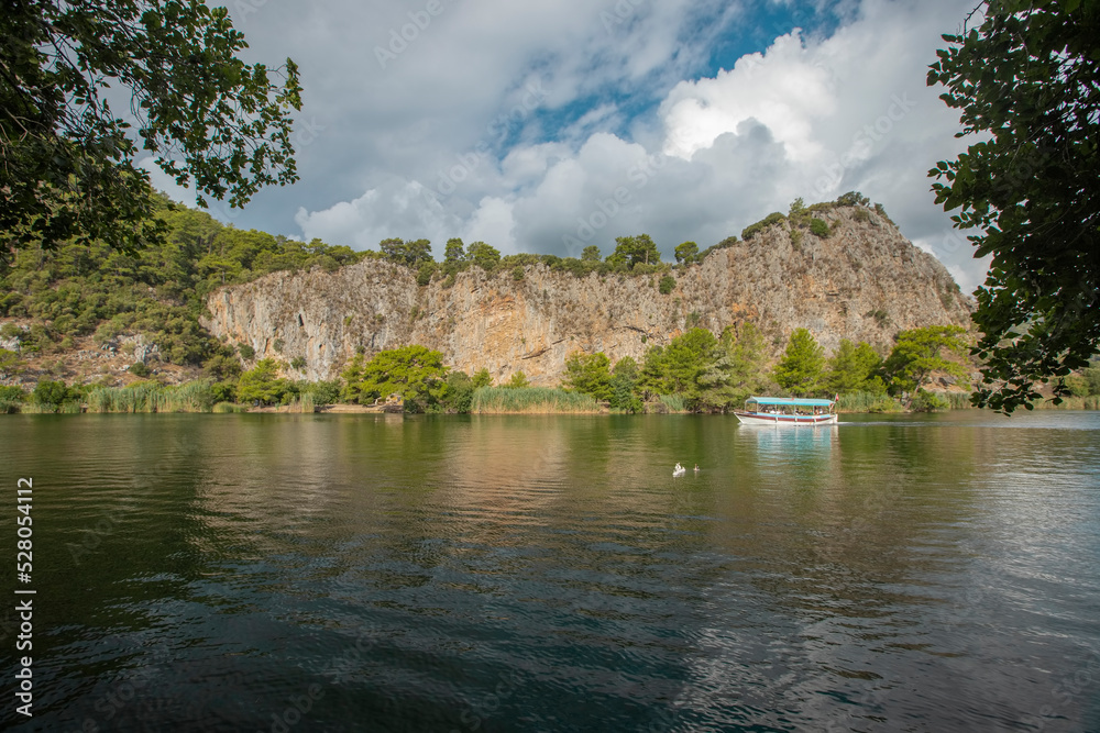 Best touristic destination of Turkey. River of Dalyan Village