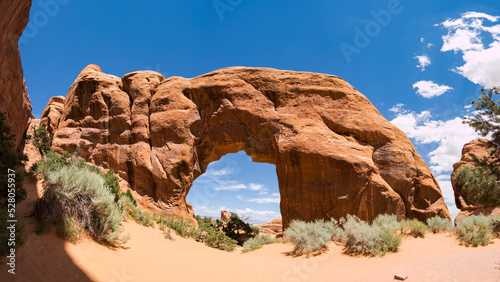Pine Tree Arch, One of the Many Visited Rock Formations in Arches National Park, Utah photo