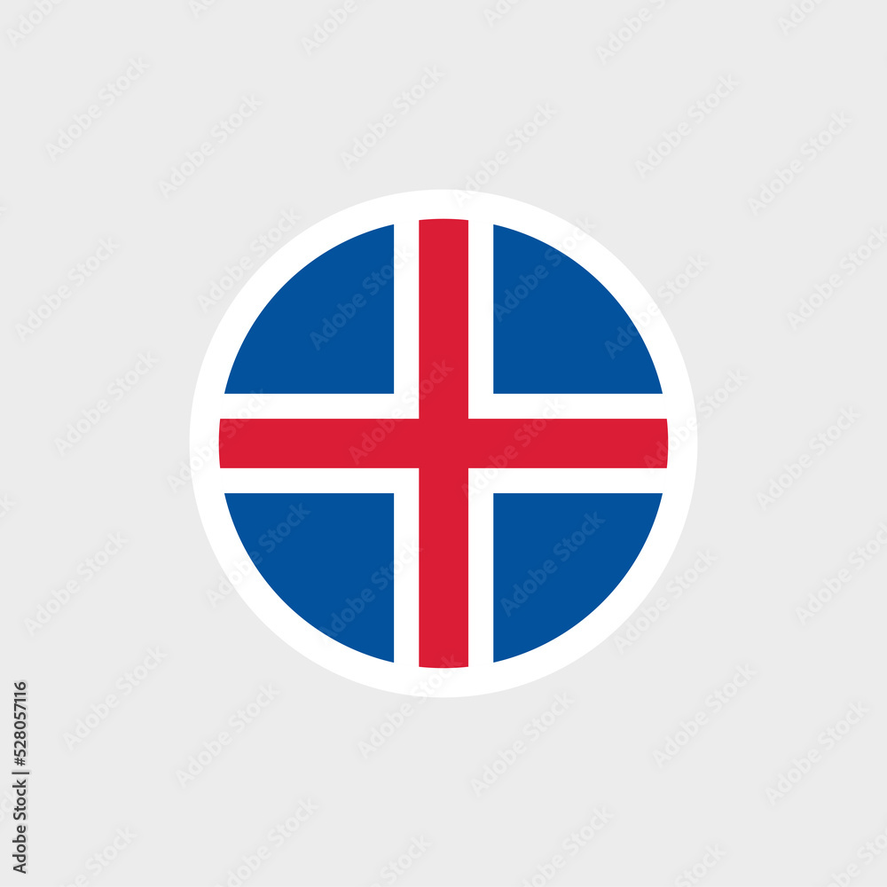 Iceland flag. The Icelandic flag, a red cross with a white border on a blue background. Symbol of the Republic of Iceland. Iceland flag. The Icelandic flag, a red cross with a white border on a blue background. Symbol of the Republic of Iceland.