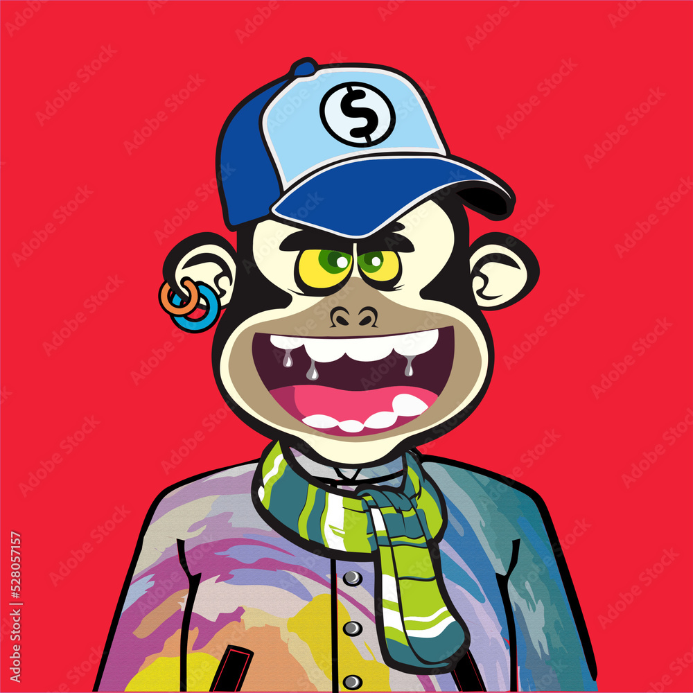 Monkey Art Punk with different emotion character. Unique property used like abstract pattern clothe, hair punk, Glasses, Hat colour, and bandana and pastel colour background Monkey Art Punk with different emotion character. Unique property used like abstract pattern clothe, hair punk, Glasses, Hat colour, and bandana and pastel colour background