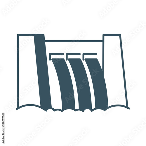 Water Dam Icon Vector