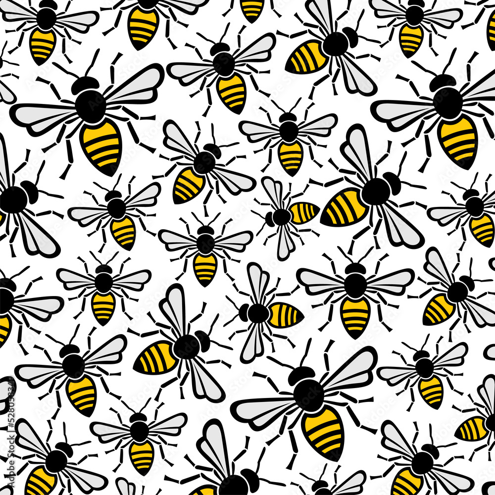 Background pattern with bees png illustration