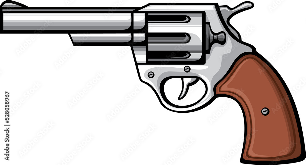 Handgun (pistol, revolver) png illustration Stock Illustration | Adobe ...