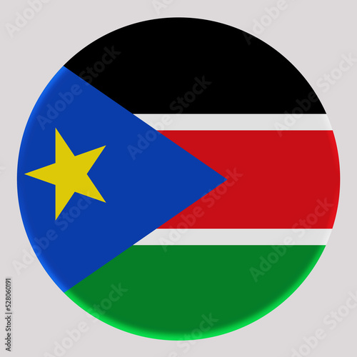 Free Download 3D Flag of South Sudan on a avatar circle background. - GFXLoad