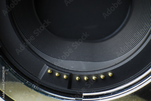 Close up pin of lens mount