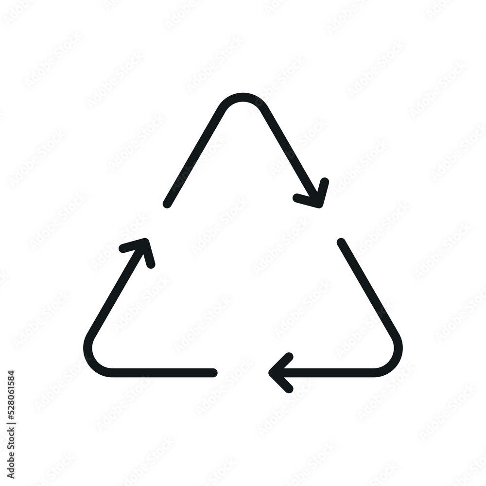 Recycle symbol icon - Editable stroke