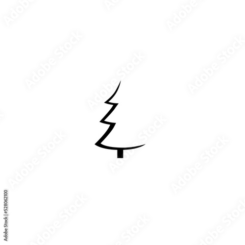 Fir tree icon vector eps 10. Tree silhouette isolated on white background. Illustration.