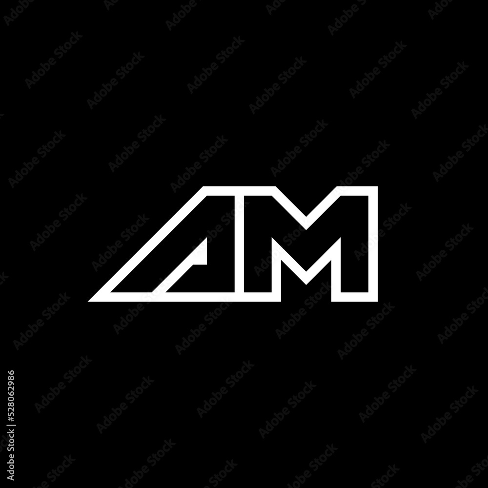 Alphabet letters Initials Monogram logo MA, AM, A and M Alphabet letters Initials Monogram logo MA, AM, A and M