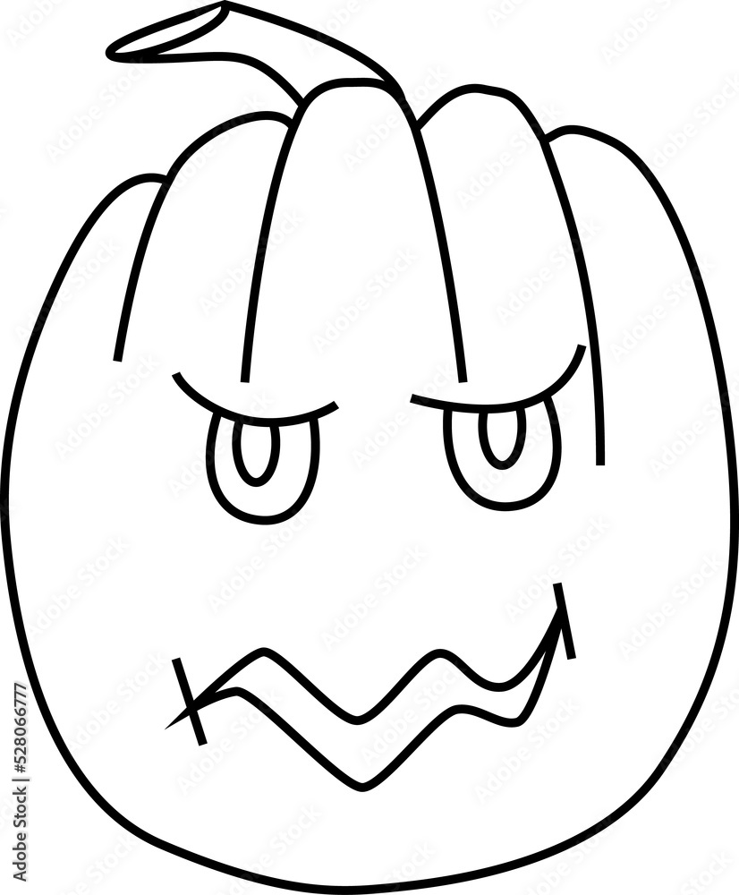 Pumpkin face. Monster. Pumpkin for Halloween. Sketch of a pumpkin. Happy Halloween. Elements for fall decor and Halloween invitation. Pumpkin face. Monster. Pumpkin for Halloween. Sketch of a pumpkin. Happy Halloween. Elements for fall decor and Halloween invitation.