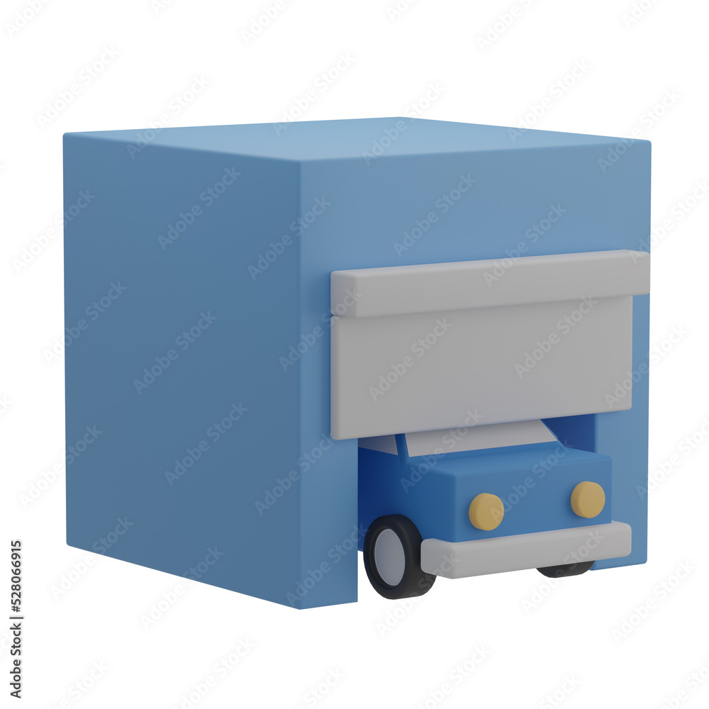 3D Garage Illustration 3D Garage Illustration
