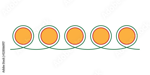 Scientific Designing of Chromatin Structure. The DNA Filament and Histones. Colorful Symbols. Vector Illustration. photo