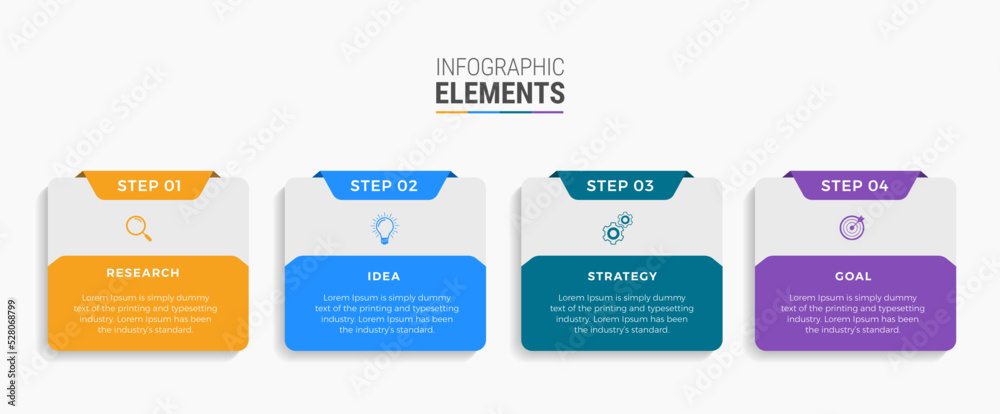 Obraz premium Steps infographic design