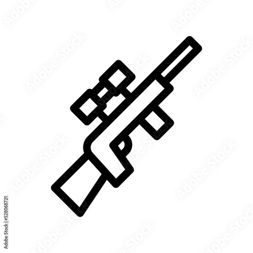 sniper line icon illustration vector graphic 