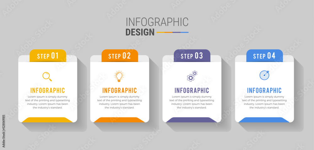 Steps infographic design Steps infographic design