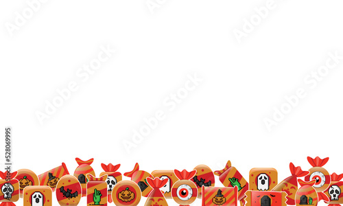 Halloween candy design background concept