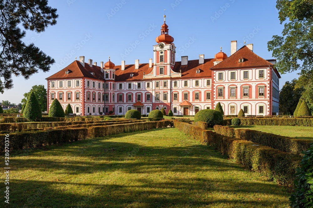 Castle Mnichovo Hradiste. Originally a Renaissance chateau rebuilt in Baroque style, Bohemian Paradise region, Czech Republic, Europe