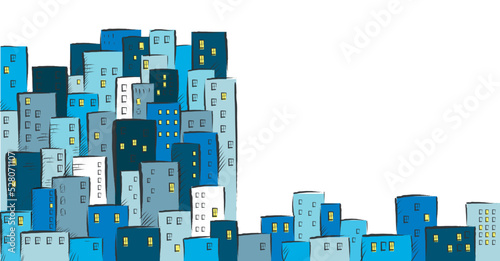città, paesaggio urbano, case, palazzi