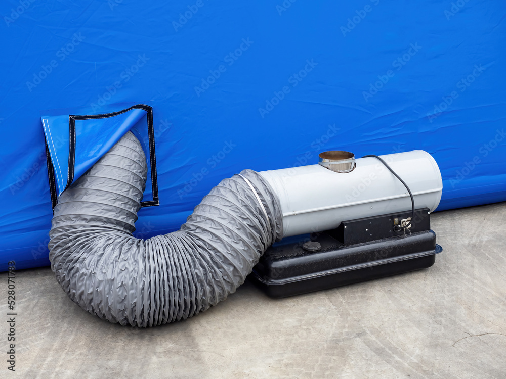 Equipment for installation of inflatable pavilions. Process of