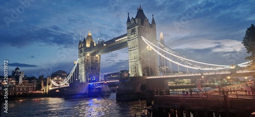 tower bridge at night