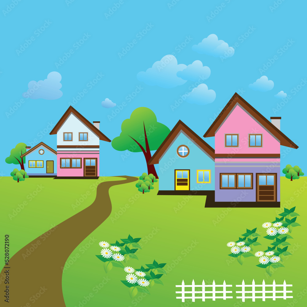 Naklejka premium isometric image of a private house set