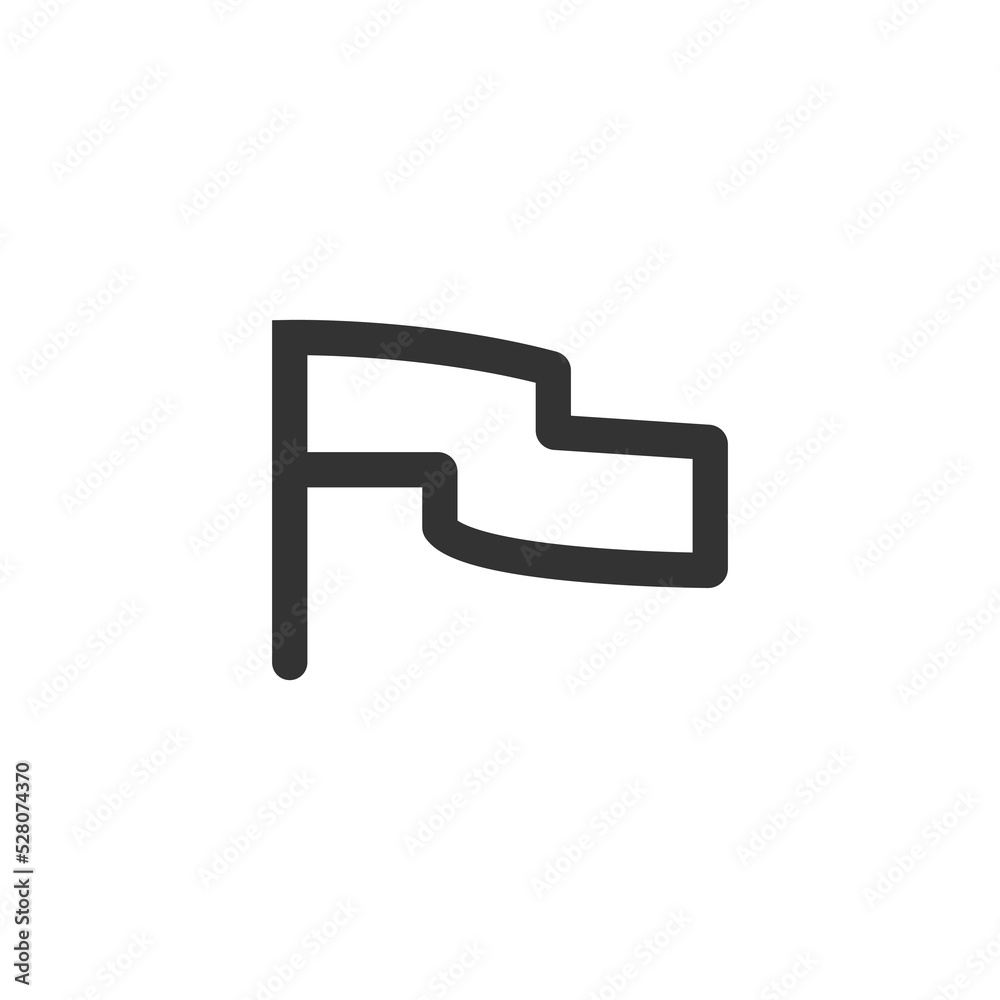 Flag icon isolated on white background. Report symbol modern, simple, vector, icon for website design, mobile app, ui. Vector Illustration Flag icon isolated on white background. Report symbol modern, simple, vector, icon for website design, mobile app, ui. Vector Illustration