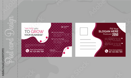 corporate post card design template