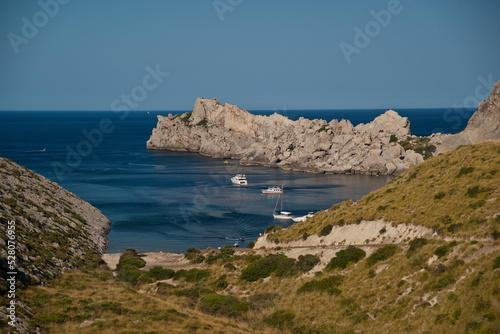 Cala castell.Costa de Tramuntana.Pollença. Mallorca.Islas Baleares. España.