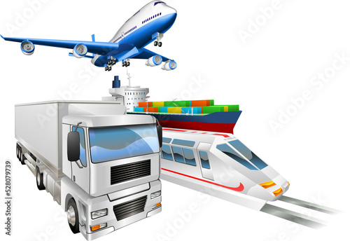 Logistics concept airplane ...