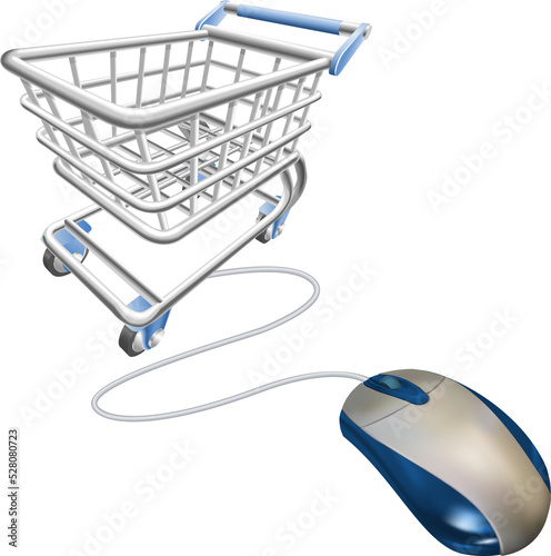 Online internet shopping concept