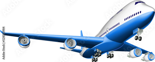 Illustration of a large passenger plane