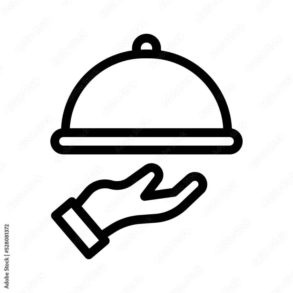 serving line icon illustration vector graphic serving line icon illustration vector graphic