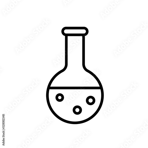 round flask, chemical vessel - vector icon