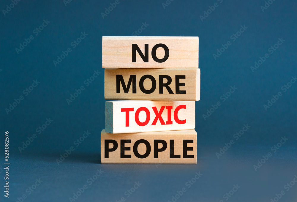 No more toxic people symbol. Concept words No more toxic people on ...