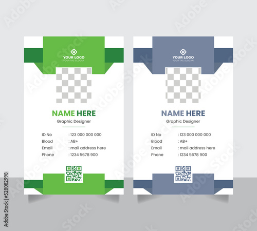 Corporate business official id card template design concept